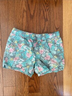 Gap Kids Turquoise Floral Summer Shorts Size L